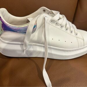 Men’s white Alexander McQueen sneakers. Like brand new.